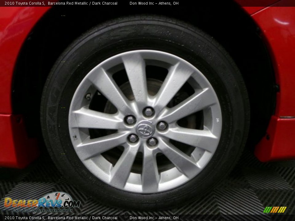 2010 Toyota Corolla S Barcelona Red Metallic / Dark Charcoal Photo #28