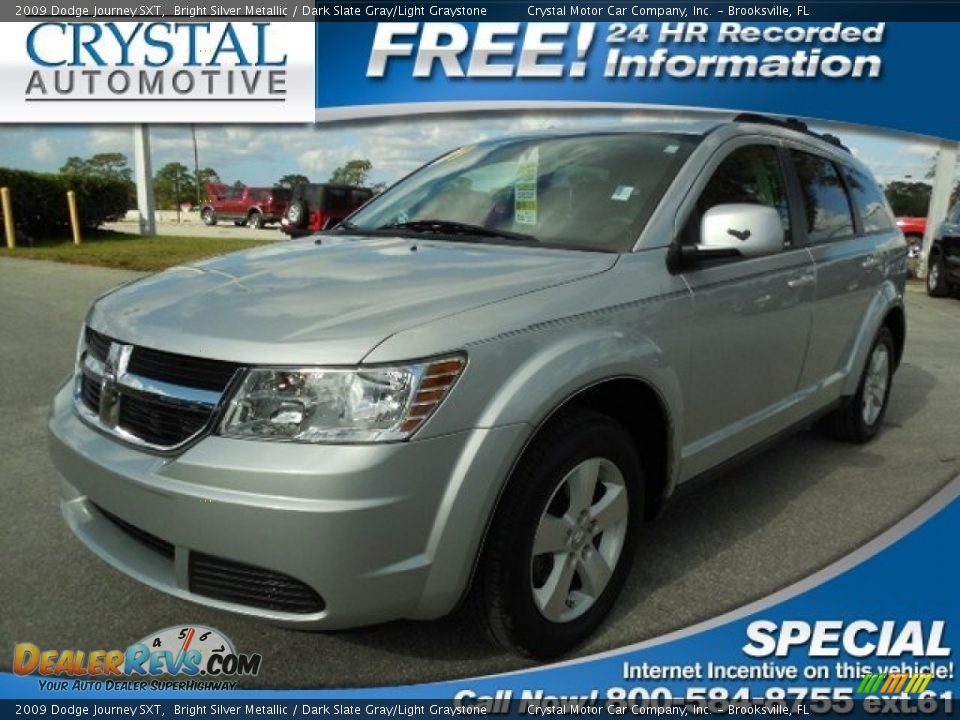 2009 Dodge Journey SXT Bright Silver Metallic / Dark Slate Gray/Light Graystone Photo #1