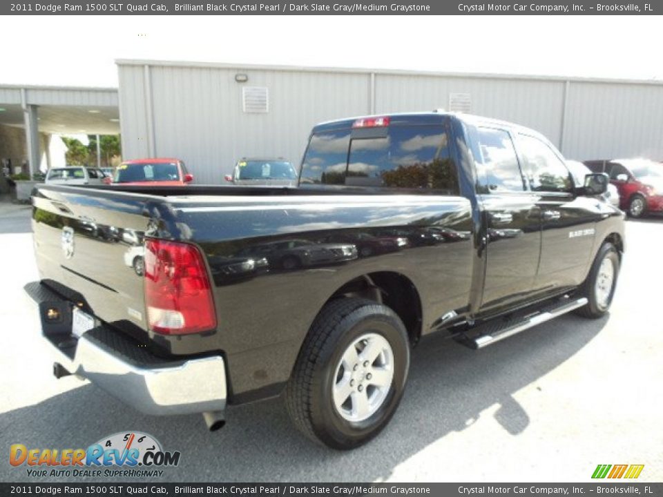 2011 Dodge Ram 1500 SLT Quad Cab Brilliant Black Crystal Pearl / Dark Slate Gray/Medium Graystone Photo #8