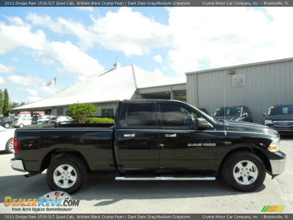 2011 Dodge Ram 1500 SLT Quad Cab Brilliant Black Crystal Pearl / Dark Slate Gray/Medium Graystone Photo #9