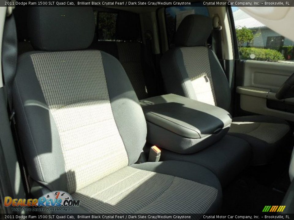2011 Dodge Ram 1500 SLT Quad Cab Brilliant Black Crystal Pearl / Dark Slate Gray/Medium Graystone Photo #12
