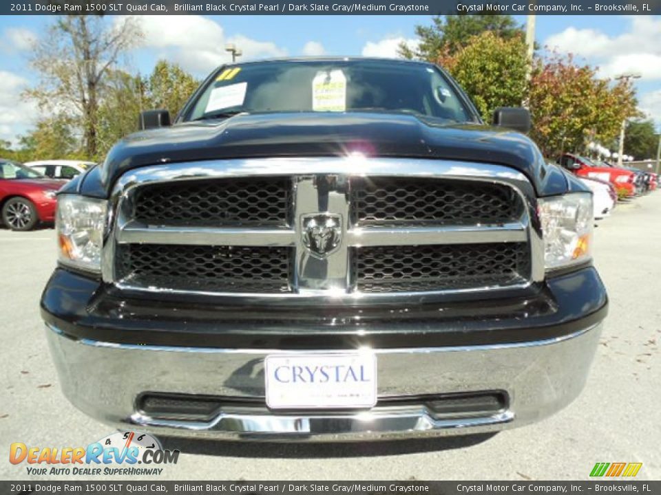 2011 Dodge Ram 1500 SLT Quad Cab Brilliant Black Crystal Pearl / Dark Slate Gray/Medium Graystone Photo #13