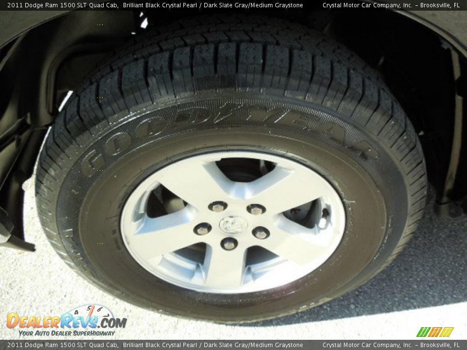 2011 Dodge Ram 1500 SLT Quad Cab Brilliant Black Crystal Pearl / Dark Slate Gray/Medium Graystone Photo #14