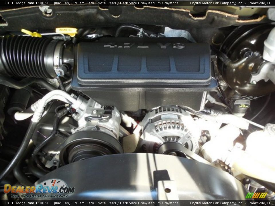 2011 Dodge Ram 1500 SLT Quad Cab Brilliant Black Crystal Pearl / Dark Slate Gray/Medium Graystone Photo #16