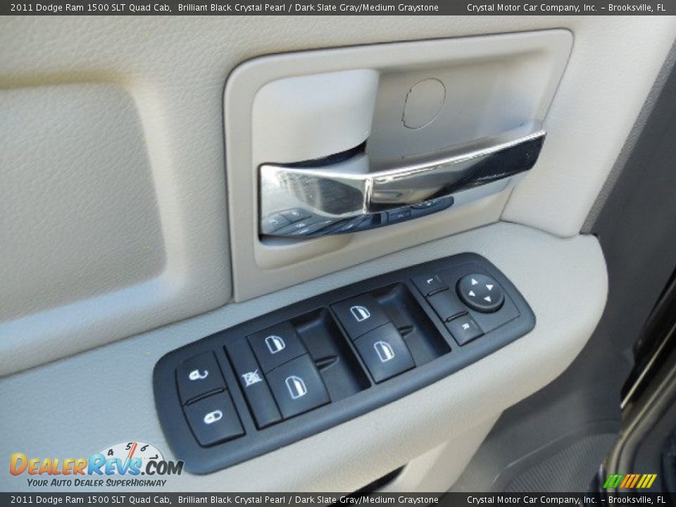 2011 Dodge Ram 1500 SLT Quad Cab Brilliant Black Crystal Pearl / Dark Slate Gray/Medium Graystone Photo #17