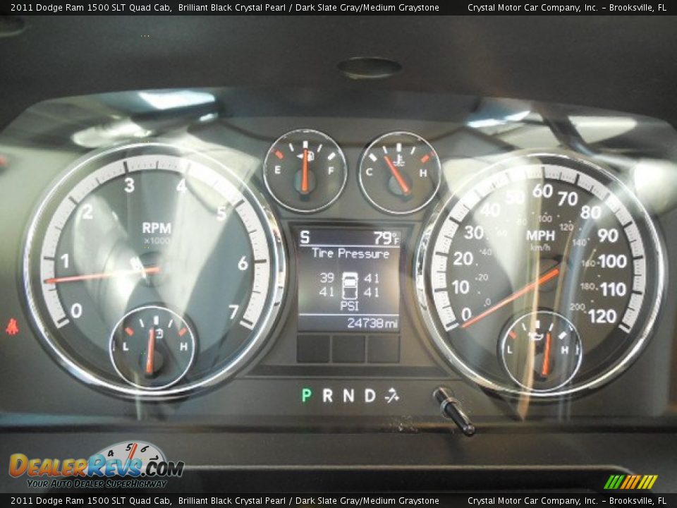 2011 Dodge Ram 1500 SLT Quad Cab Brilliant Black Crystal Pearl / Dark Slate Gray/Medium Graystone Photo #18