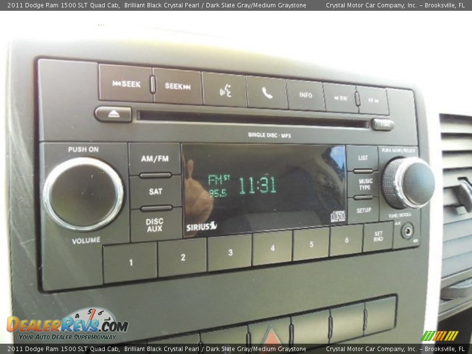 2011 Dodge Ram 1500 SLT Quad Cab Brilliant Black Crystal Pearl / Dark Slate Gray/Medium Graystone Photo #19