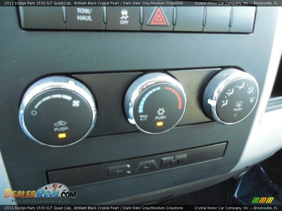 2011 Dodge Ram 1500 SLT Quad Cab Brilliant Black Crystal Pearl / Dark Slate Gray/Medium Graystone Photo #20