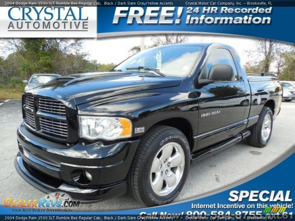 2004 Dodge Ram 1500 SLT Rumble Bee Regular Cab Black / Dark Slate Gray/Yellow Accents Photo #1