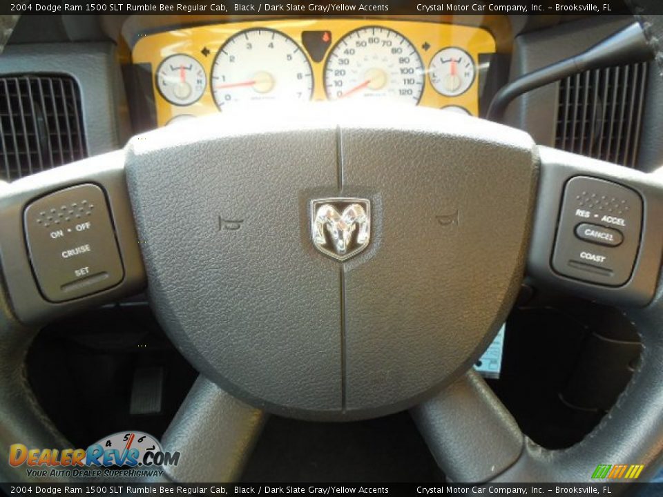 2004 Dodge Ram 1500 SLT Rumble Bee Regular Cab Black / Dark Slate Gray/Yellow Accents Photo #22