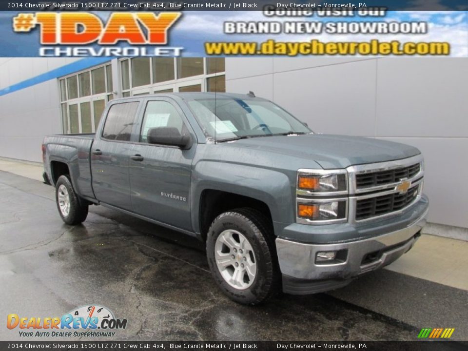 2014 Chevrolet Silverado 1500 LTZ Z71 Crew Cab 4x4 Blue Granite Metallic / Jet Black Photo #1