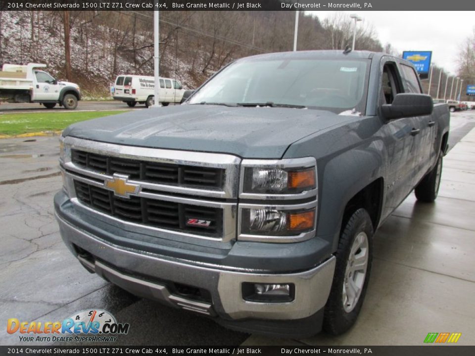 2014 Chevrolet Silverado 1500 LTZ Z71 Crew Cab 4x4 Blue Granite Metallic / Jet Black Photo #8