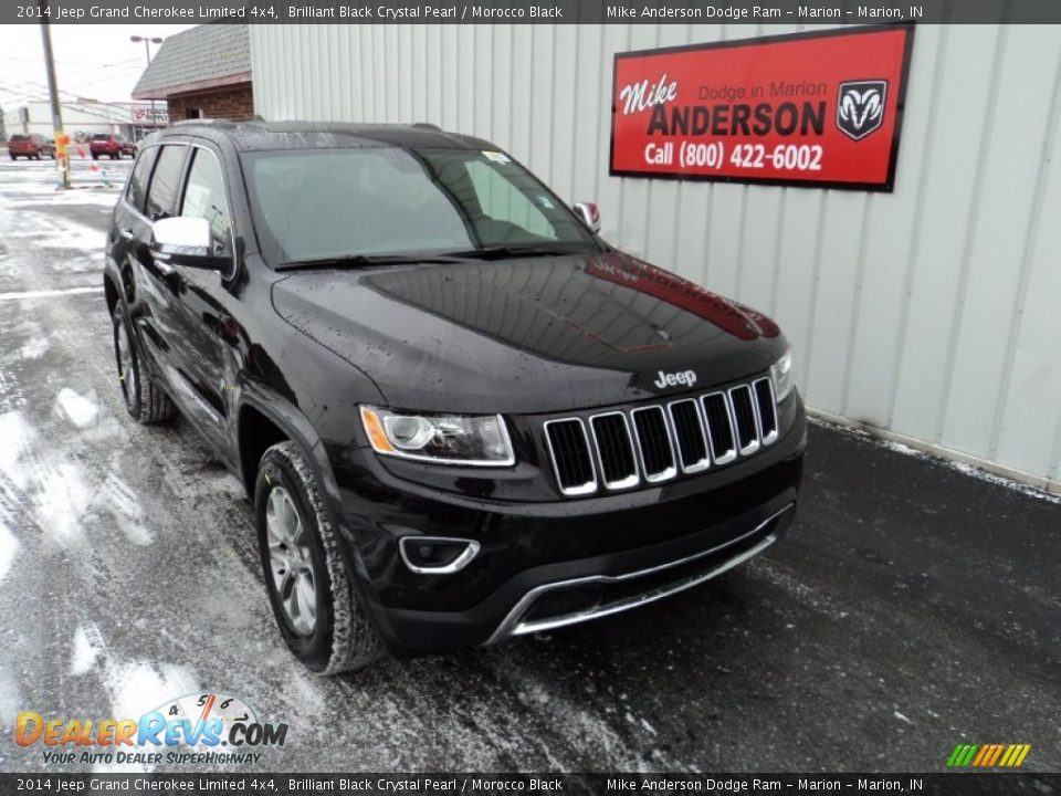 2014 Jeep Grand Cherokee Limited 4x4 Brilliant Black Crystal Pearl / Morocco Black Photo #1