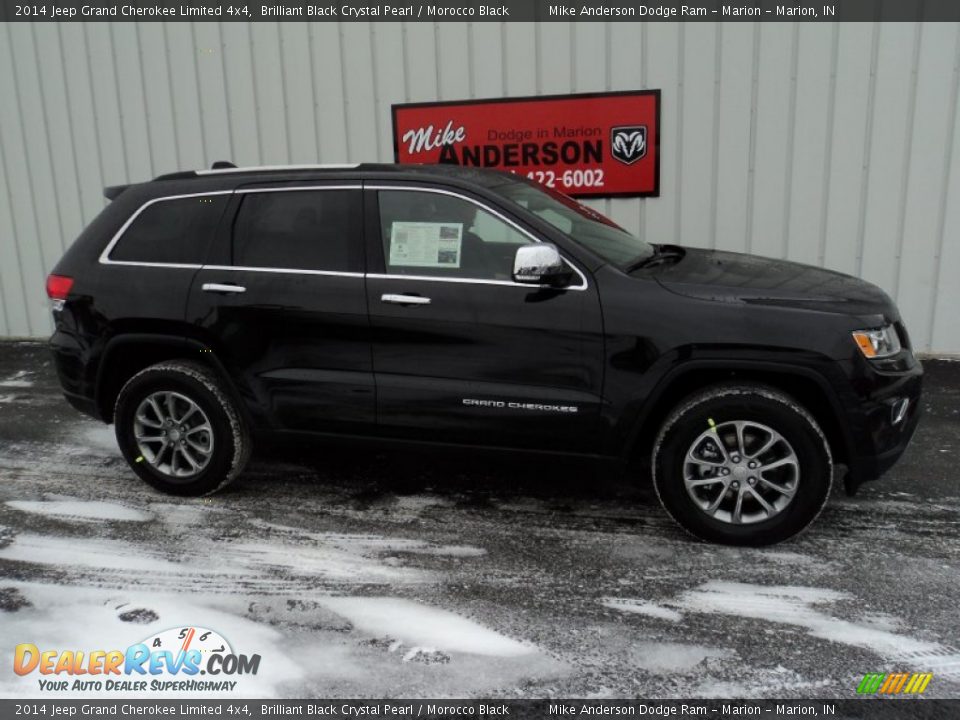 2014 Jeep Grand Cherokee Limited 4x4 Brilliant Black Crystal Pearl / Morocco Black Photo #2