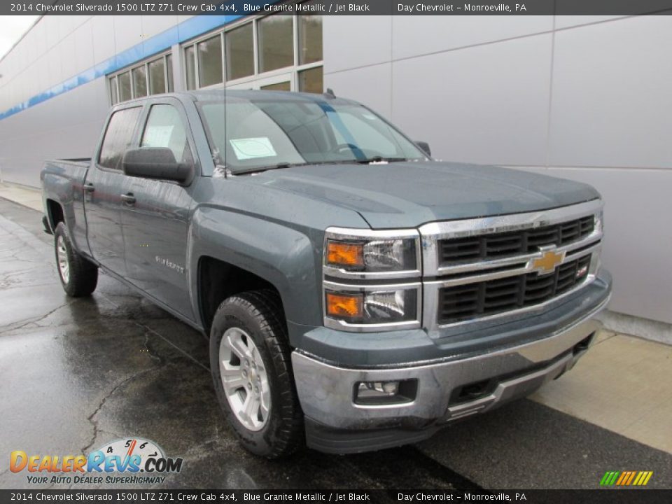 2014 Chevrolet Silverado 1500 LTZ Z71 Crew Cab 4x4 Blue Granite Metallic / Jet Black Photo #10