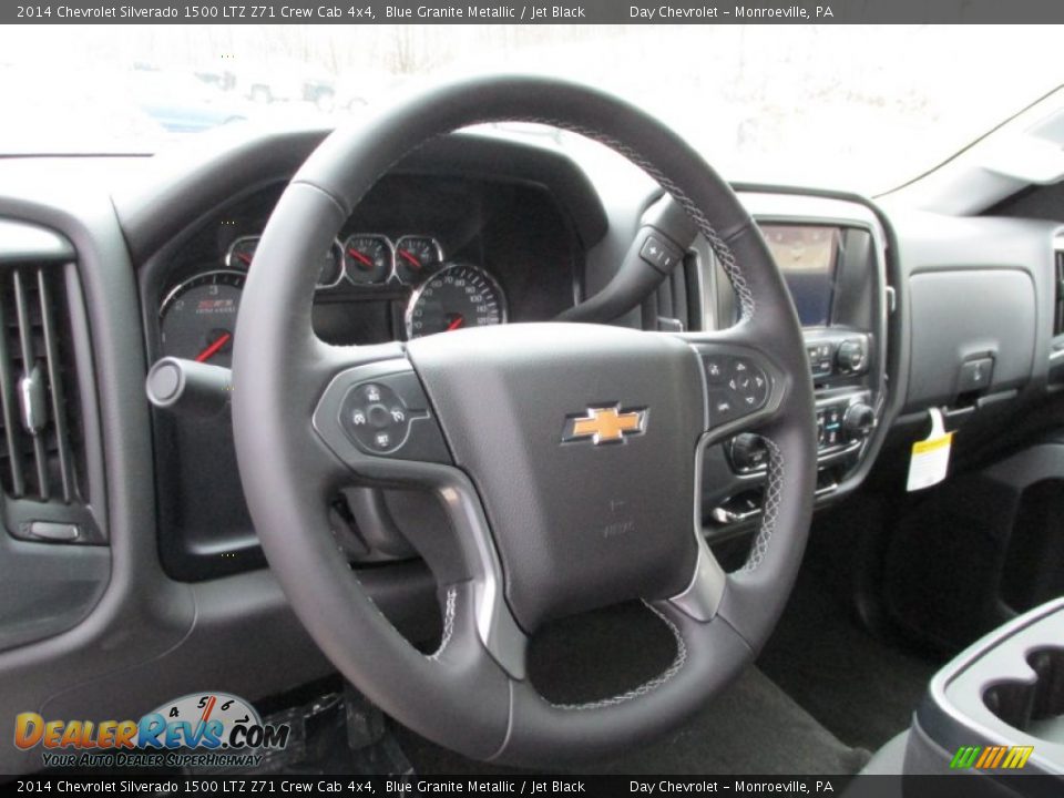 2014 Chevrolet Silverado 1500 LTZ Z71 Crew Cab 4x4 Blue Granite Metallic / Jet Black Photo #14