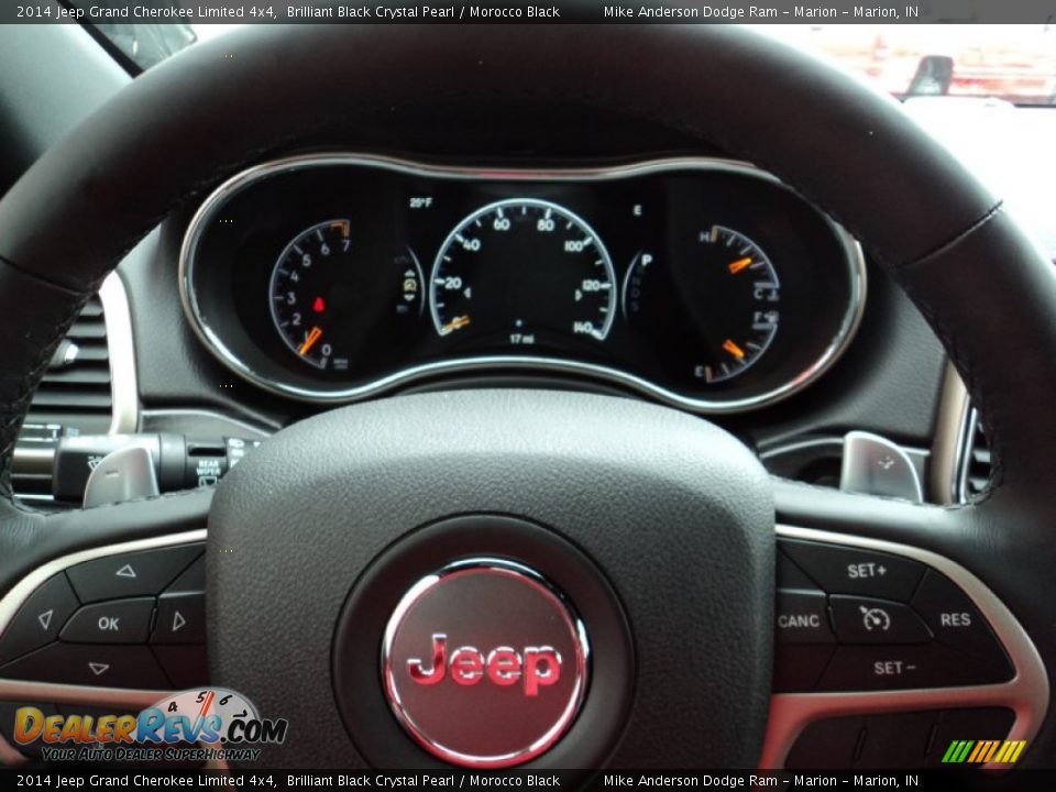 2014 Jeep Grand Cherokee Limited 4x4 Brilliant Black Crystal Pearl / Morocco Black Photo #7