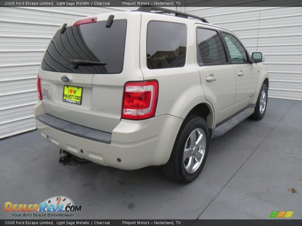 2008 Ford Escape Limited Light Sage Metallic / Charcoal Photo #4