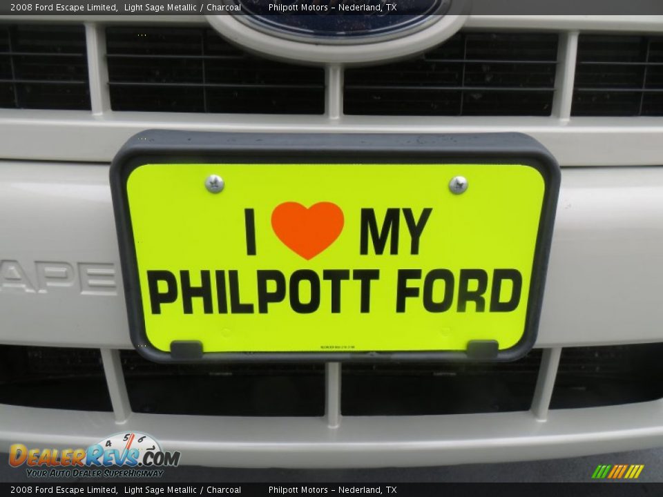 2008 Ford Escape Limited Light Sage Metallic / Charcoal Photo #11