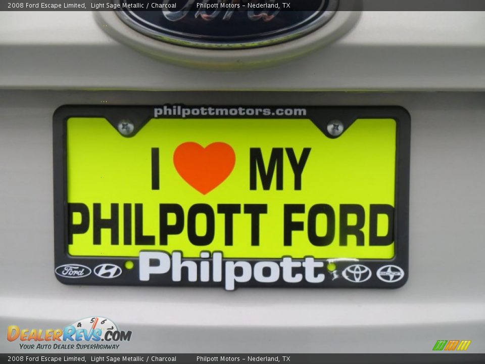 2008 Ford Escape Limited Light Sage Metallic / Charcoal Photo #21