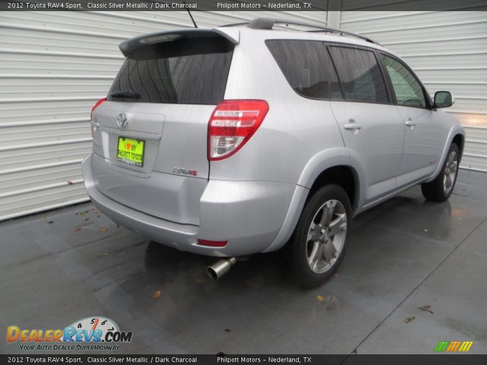 2012 Toyota RAV4 Sport Classic Silver Metallic / Dark Charcoal Photo #4