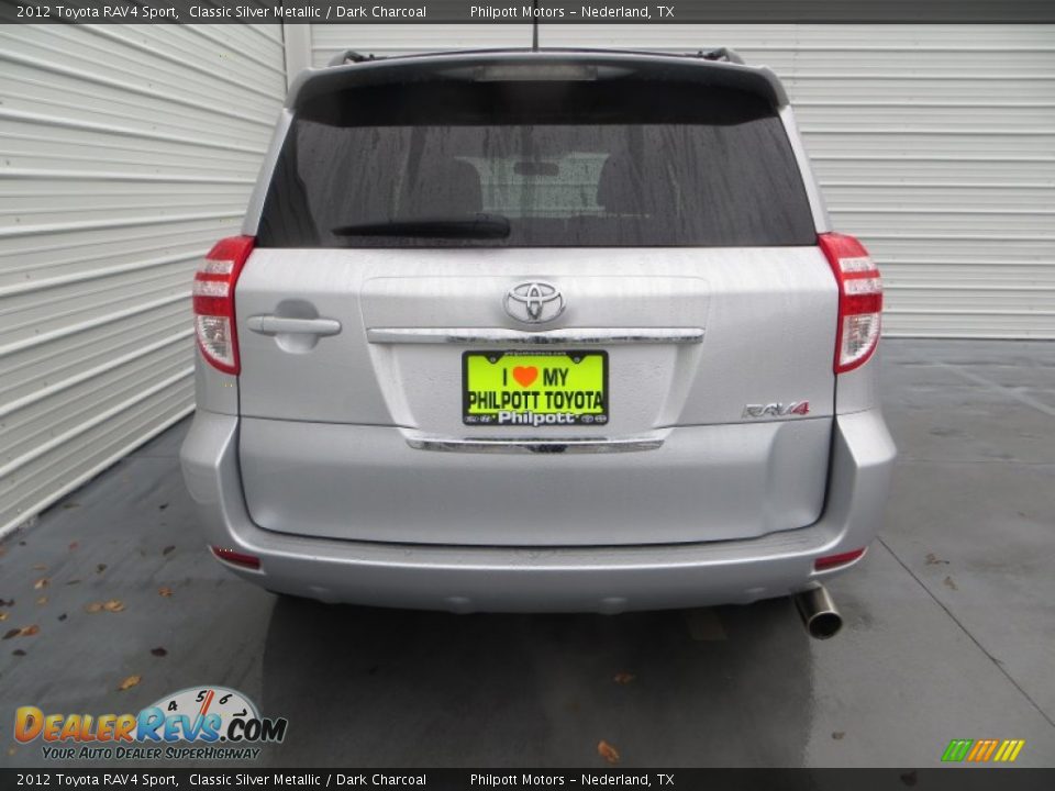 2012 Toyota RAV4 Sport Classic Silver Metallic / Dark Charcoal Photo #5