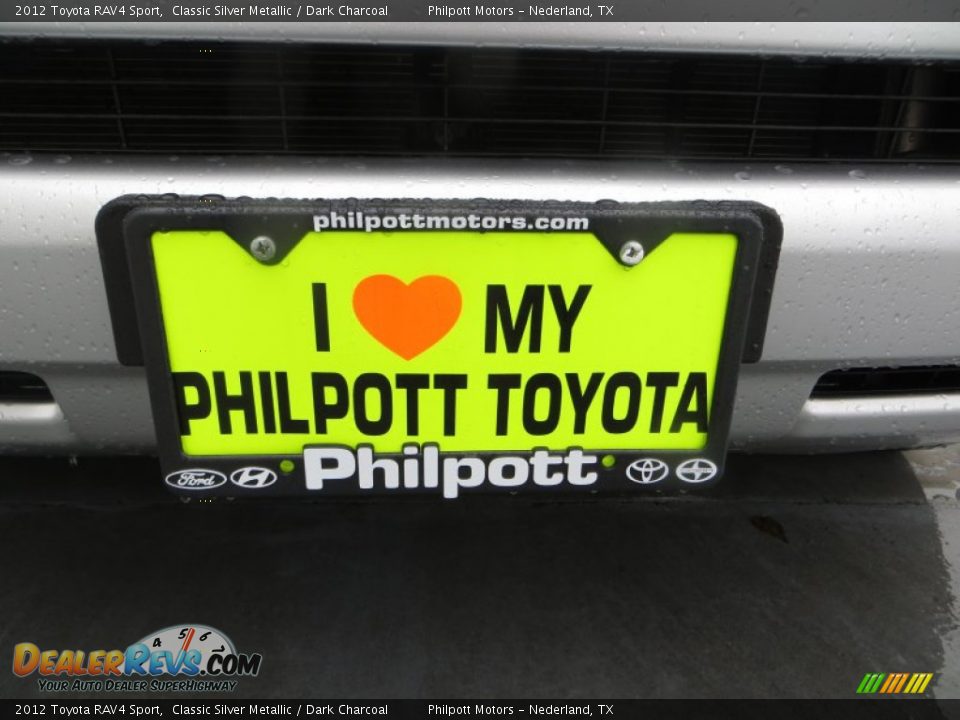 2012 Toyota RAV4 Sport Classic Silver Metallic / Dark Charcoal Photo #11