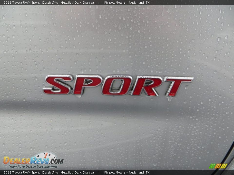 2012 Toyota RAV4 Sport Classic Silver Metallic / Dark Charcoal Photo #17