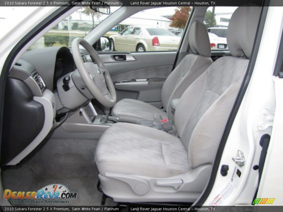 2010 Subaru Forester 2.5 X Premium Satin White Pearl / Platinum Photo #2