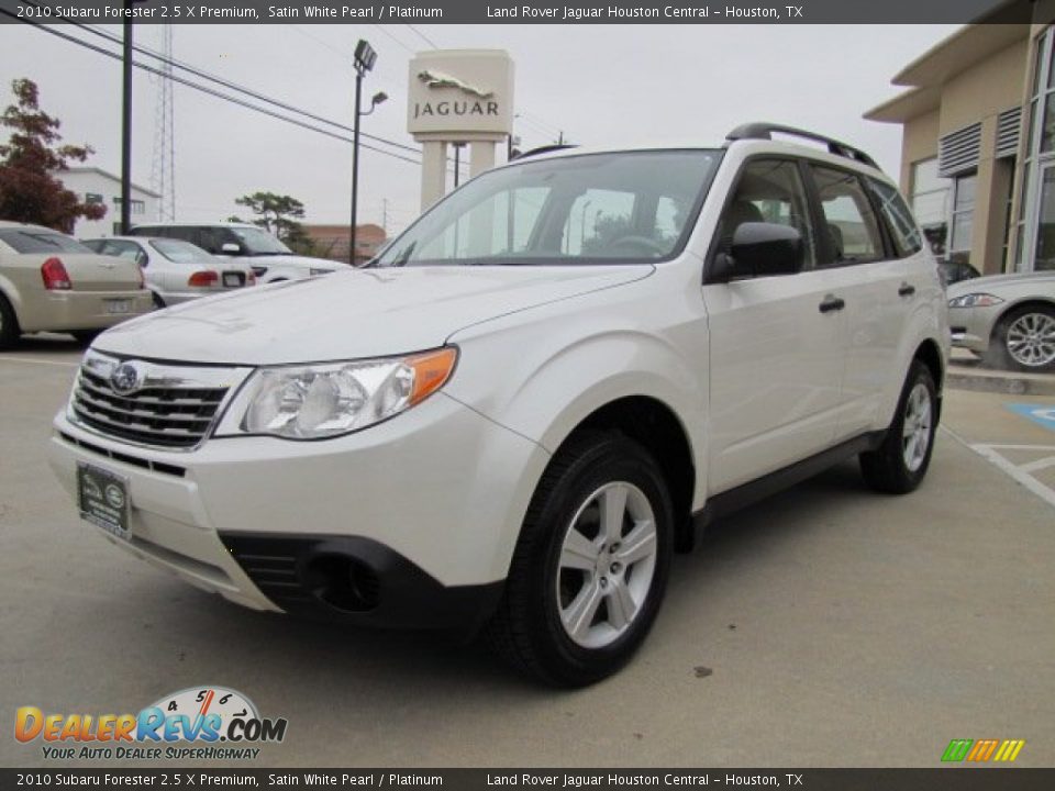 2010 Subaru Forester 2.5 X Premium Satin White Pearl / Platinum Photo #5