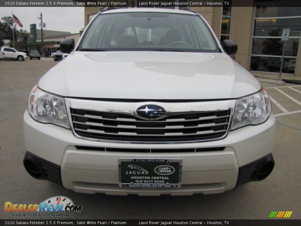 2010 Subaru Forester 2.5 X Premium Satin White Pearl / Platinum Photo #6