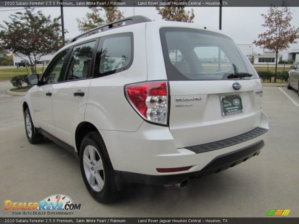 2010 Subaru Forester 2.5 X Premium Satin White Pearl / Platinum Photo #8