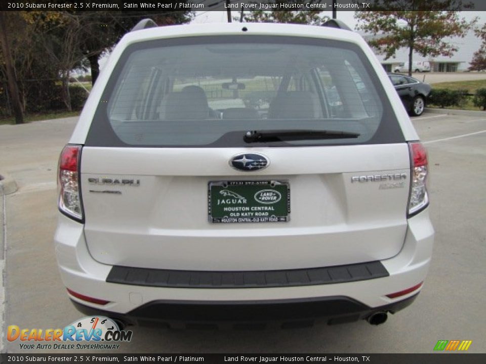 2010 Subaru Forester 2.5 X Premium Satin White Pearl / Platinum Photo #9