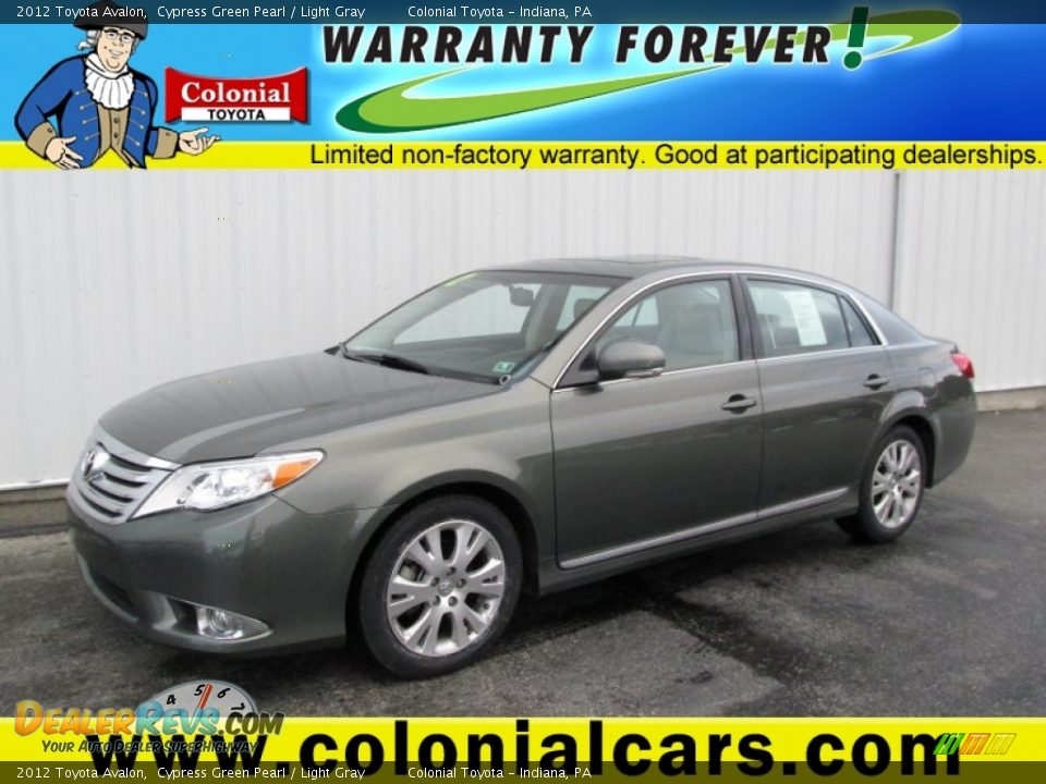 2012 Toyota Avalon Cypress Green Pearl / Light Gray Photo #1