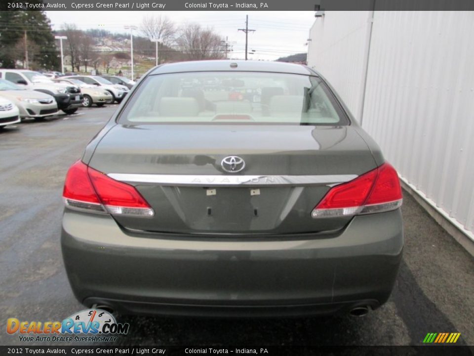 2012 Toyota Avalon Cypress Green Pearl / Light Gray Photo #4