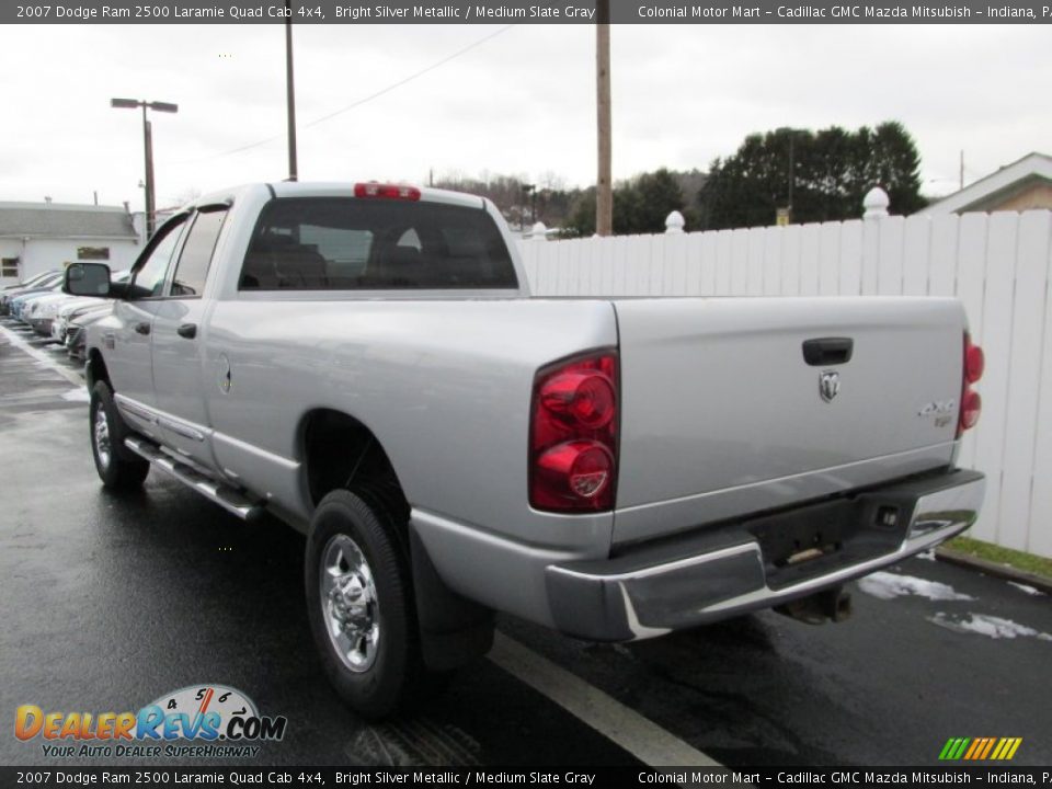 2007 Dodge Ram 2500 Laramie Quad Cab 4x4 Bright Silver Metallic / Medium Slate Gray Photo #4