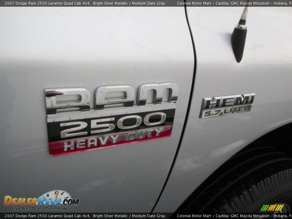 2007 Dodge Ram 2500 Laramie Quad Cab 4x4 Bright Silver Metallic / Medium Slate Gray Photo #8