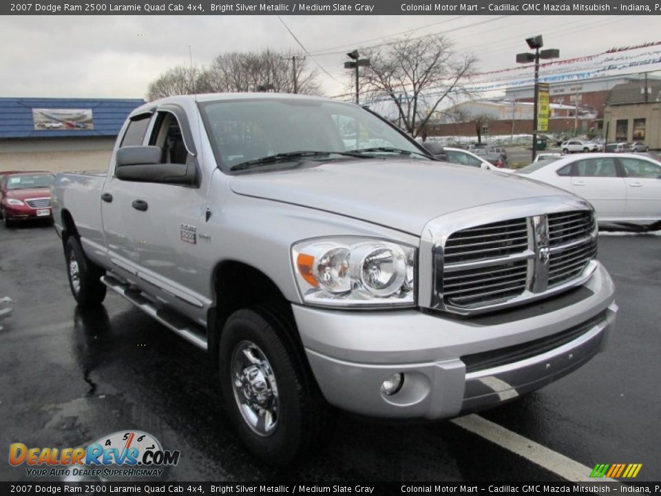 2007 Dodge Ram 2500 Laramie Quad Cab 4x4 Bright Silver Metallic / Medium Slate Gray Photo #9