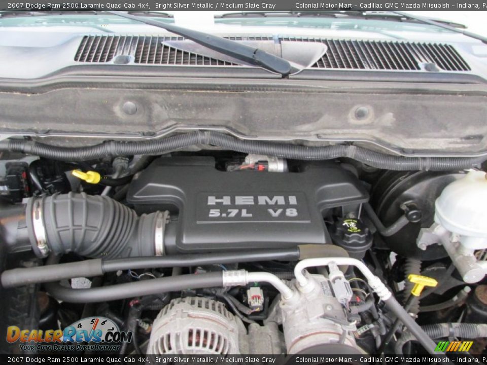 2007 Dodge Ram 2500 Laramie Quad Cab 4x4 Bright Silver Metallic / Medium Slate Gray Photo #11
