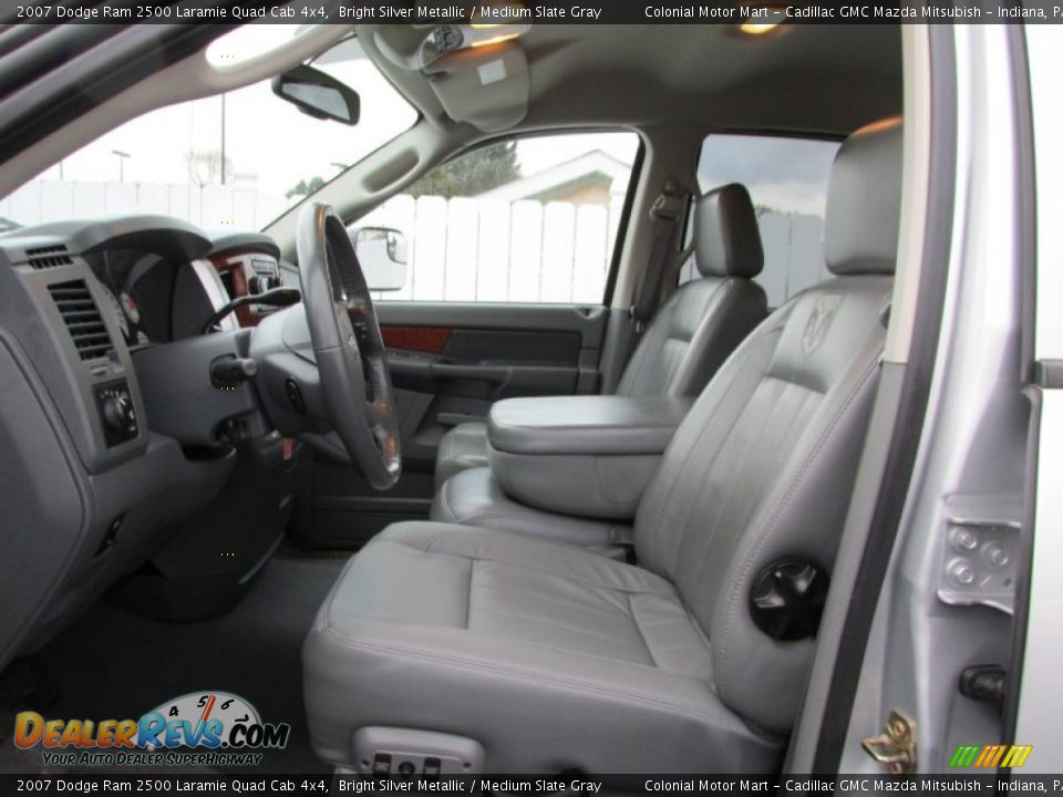 2007 Dodge Ram 2500 Laramie Quad Cab 4x4 Bright Silver Metallic / Medium Slate Gray Photo #12