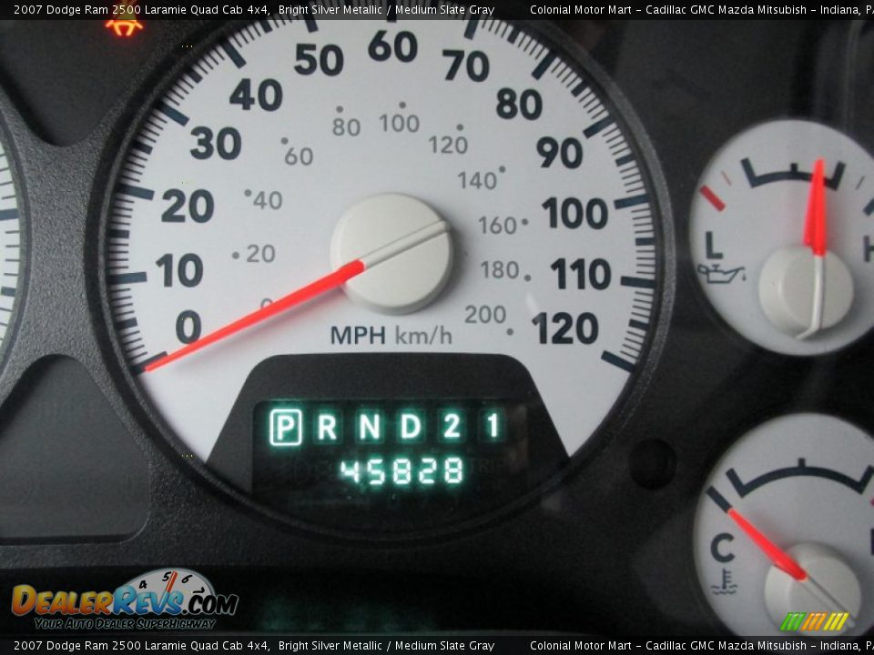 2007 Dodge Ram 2500 Laramie Quad Cab 4x4 Bright Silver Metallic / Medium Slate Gray Photo #20