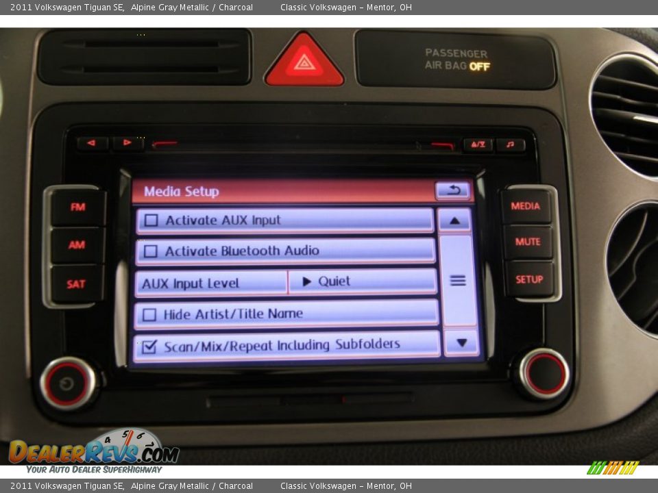 2011 Volkswagen Tiguan SE Alpine Gray Metallic / Charcoal Photo #19