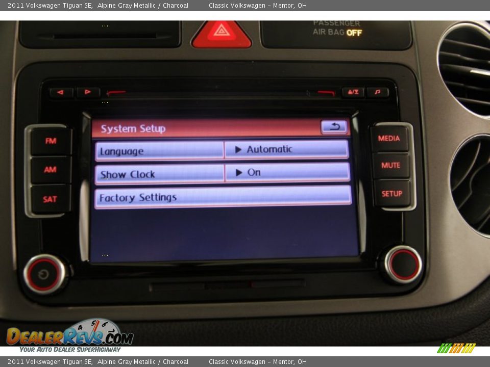 2011 Volkswagen Tiguan SE Alpine Gray Metallic / Charcoal Photo #20