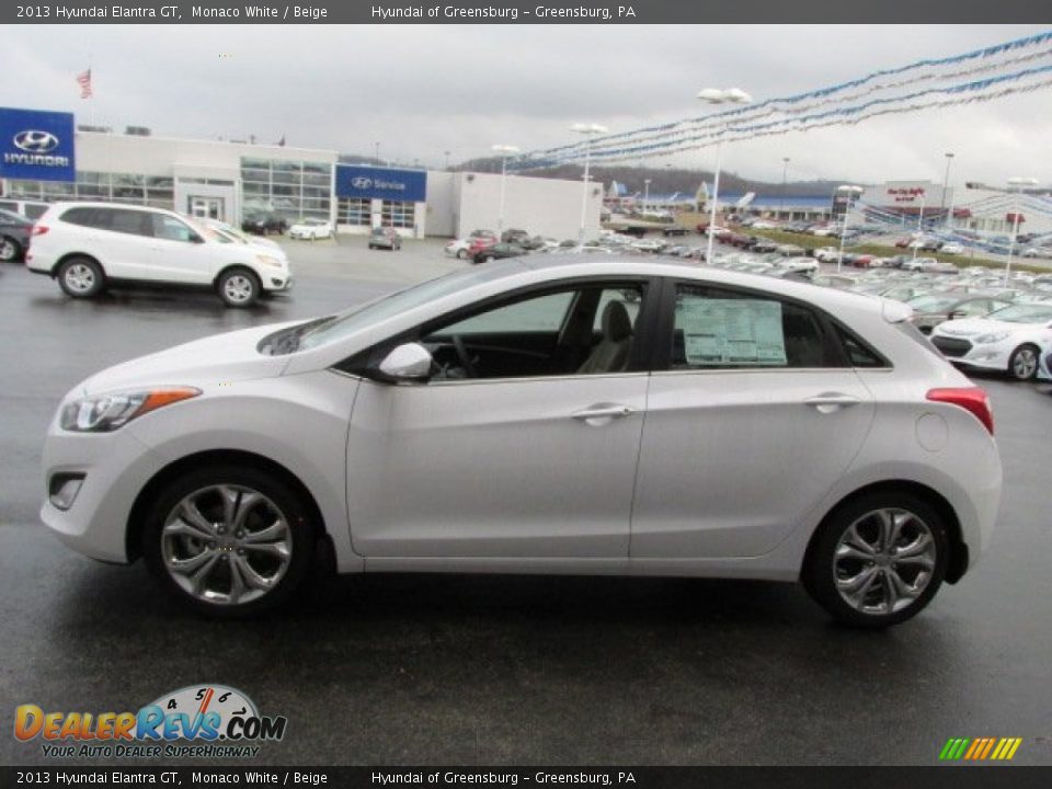 2013 Hyundai Elantra GT Monaco White / Beige Photo #6