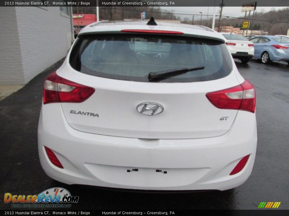 2013 Hyundai Elantra GT Monaco White / Beige Photo #7