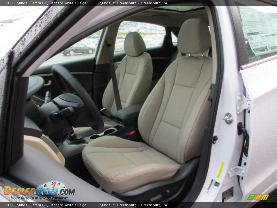2013 Hyundai Elantra GT Monaco White / Beige Photo #11