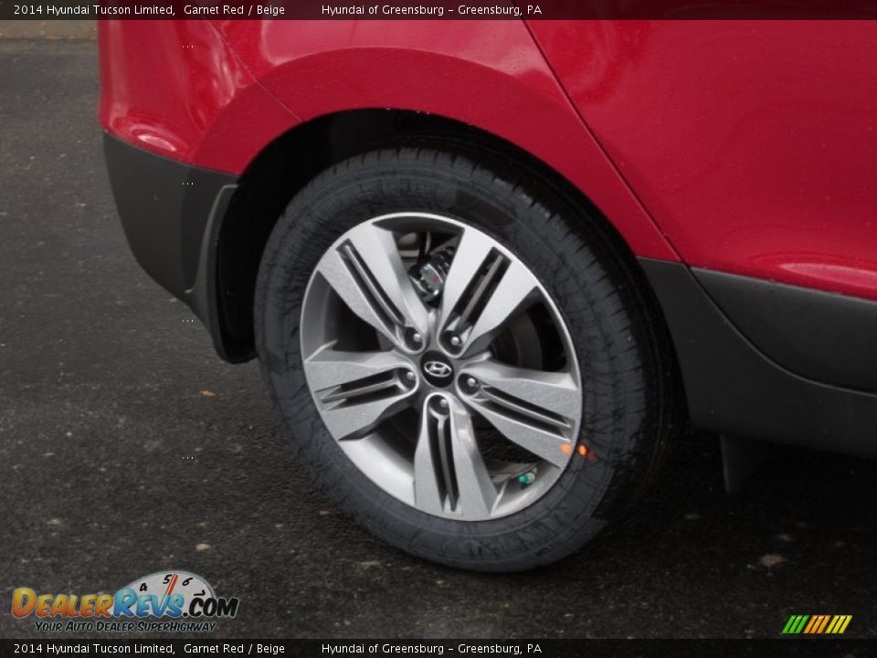 2014 Hyundai Tucson Limited Garnet Red / Beige Photo #3