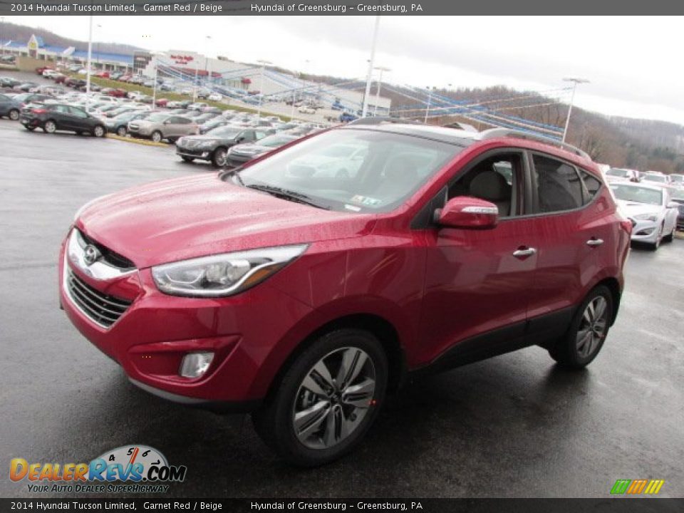 2014 Hyundai Tucson Limited Garnet Red / Beige Photo #5