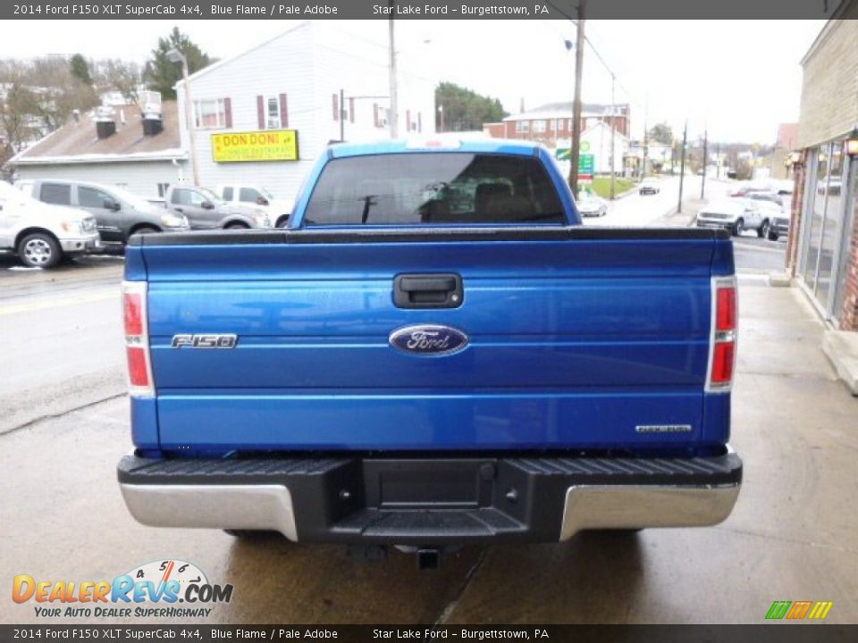 2014 Ford F150 XLT SuperCab 4x4 Blue Flame / Pale Adobe Photo #5
