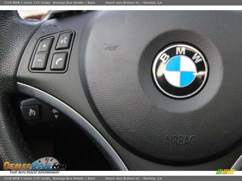 2008 BMW 3 Series 335i Sedan Montego Blue Metallic / Black Photo #24